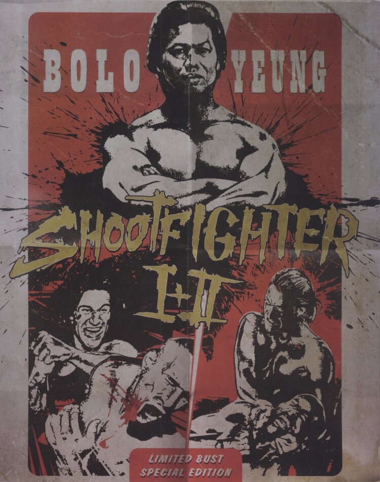 Shootfighter 1 + 2 T-Shirt Grösse L, Büste, Limited Edition, Uncut, Mediabook, 2 Blu-rays + 2 DVDs