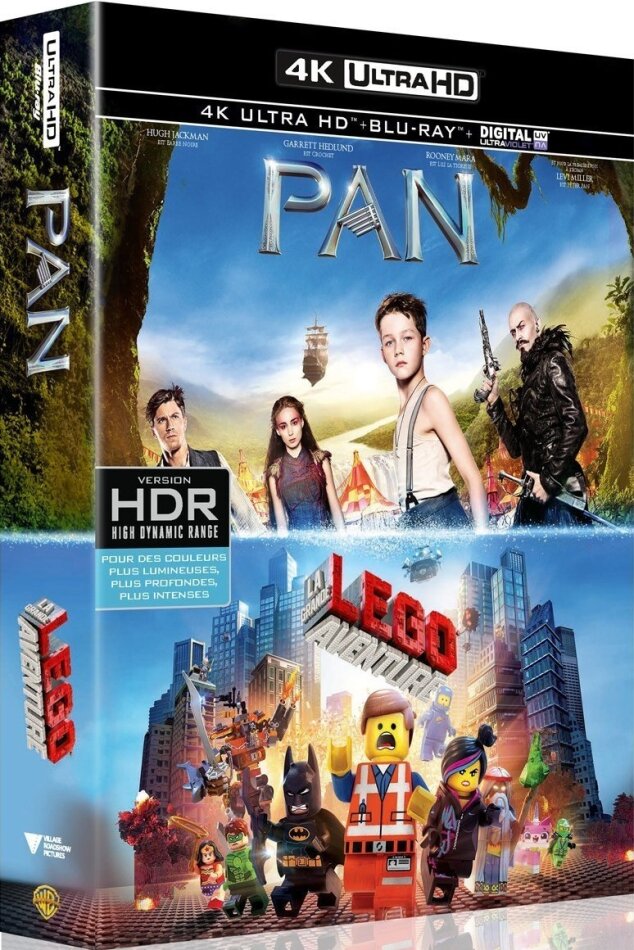 Pan / La grande aventure Lego 2 4K Ultra HDs + 2 Blu-rays