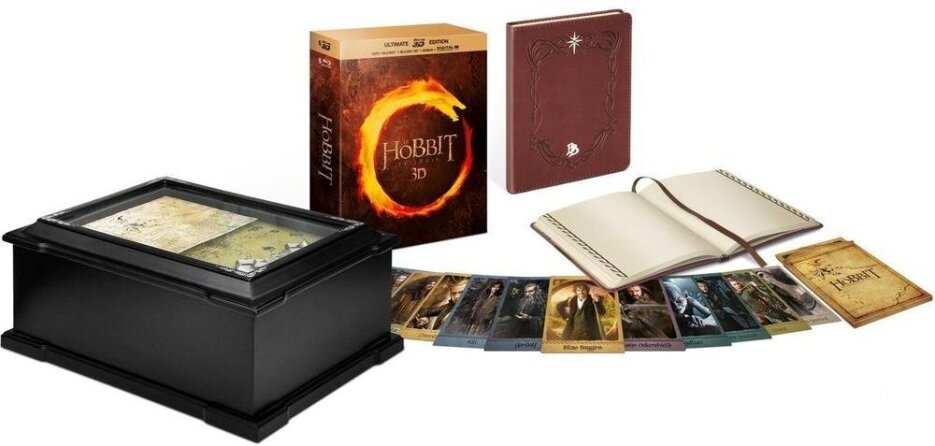 Le Hobbit - La Trilogie Limited Edition, Holzbox, 9 Blu-ray 3D + 3 Blu-rays + 3 DVDs