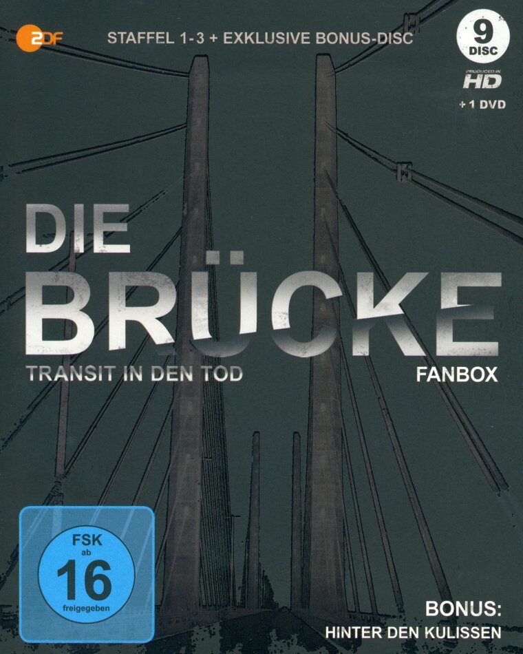 Die Brücke- Transit in den Tod - Staffel 1 - 3 Fanbox, 9 Blu-rays + DVD