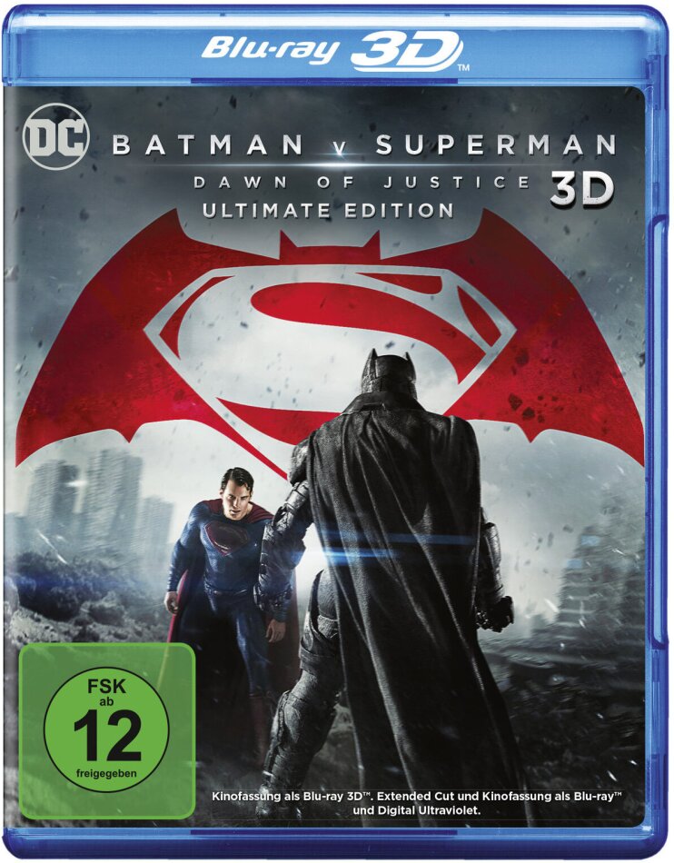 Batman v Superman - Dawn of Justice (2016) Extended Edition, Kinoversion, Ultimate Edition, Blu-ray 3D + 2 Blu-rays