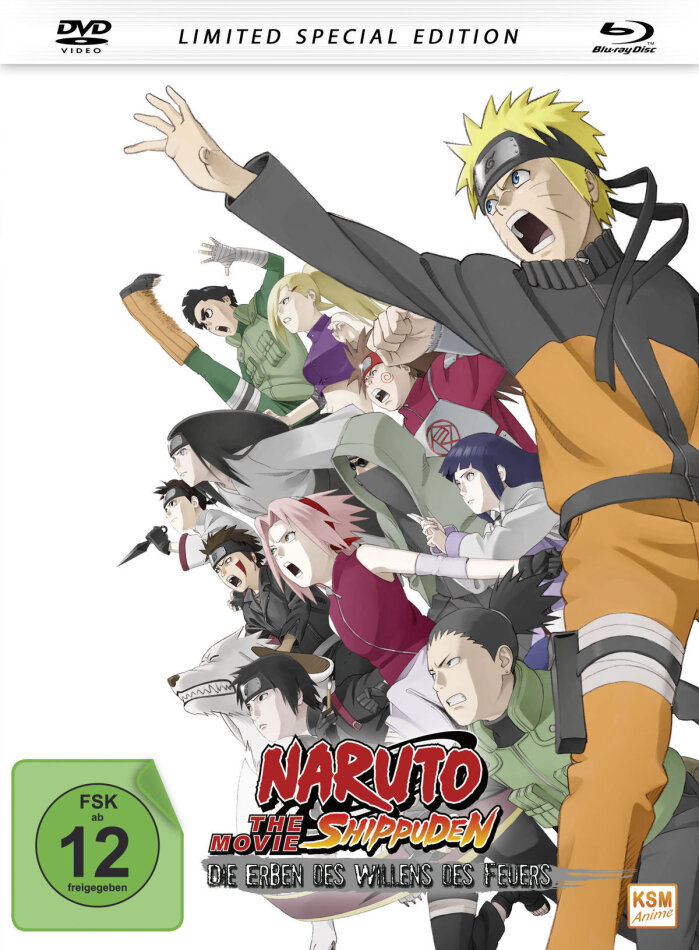 Naruto Shippuden - The Movie - Die Erben des Willens des Feuers (2009) Limited Special Edition, Mediabook, Blu-ray + DVD