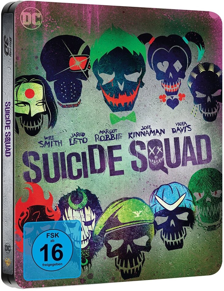 Suicide Squad (2016) Extended Edition, Kinoversion, Limited Edition, Steelbook, Blu-ray 3D + 2 Blu-rays