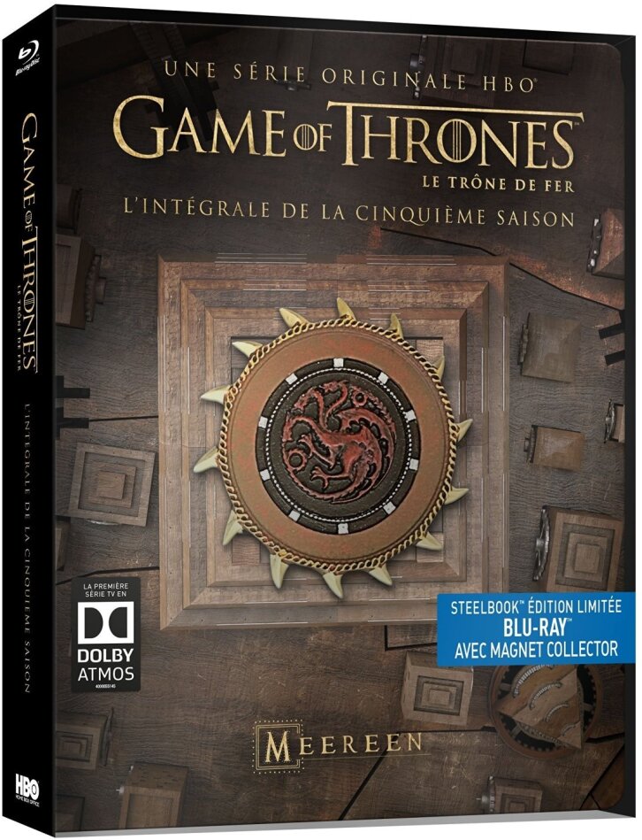 Game of Thrones - Saison 5 Édition Limitée, Steelbook, avec Magnet Collector, 4 Blu-ray