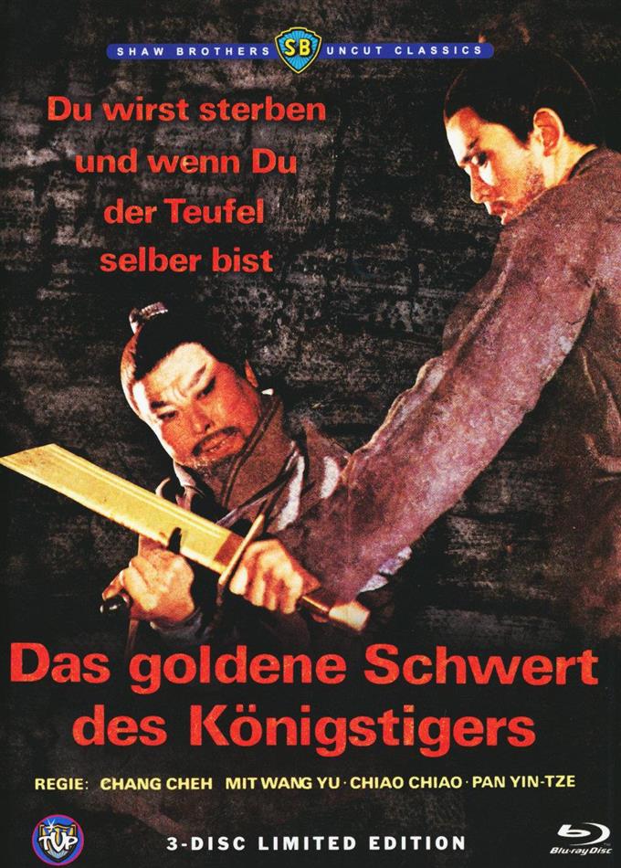 Das goldene Schwert des Königstigers (1967) Cover A, Shaw Brothers Uncut Classics, Limited Edition, Mediabook, Blu-ray + 2 DVDs