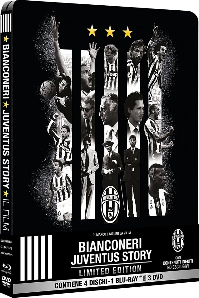 Bianconeri - Juventus Story (2016) Limited Steelbook, Blu-ray + 3 DVDs