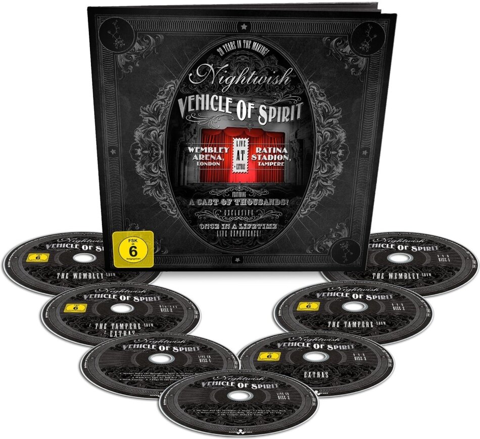 Nightwish - Vehicle of Spirit Earbook, Limited Edition, 2 Blu-rays + 3 DVDs + 2 CDs