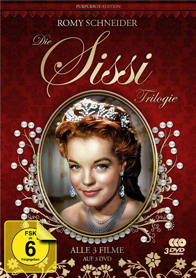 Die Sissi Trilogie Purpurrot-Edition, Filmjuwelen, 3 DVDs