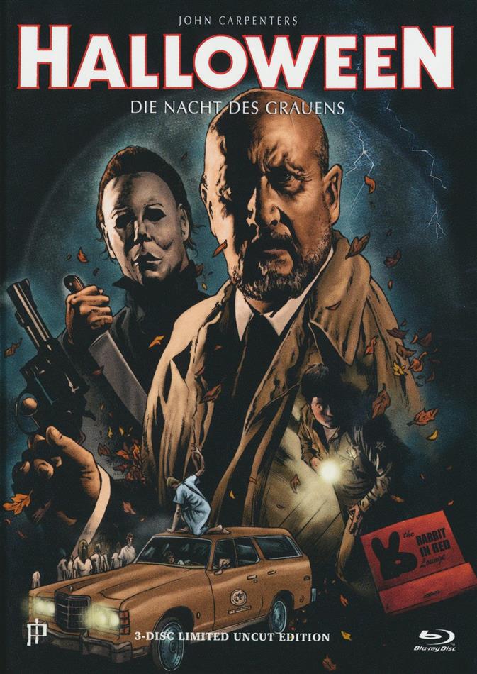 Halloween (1978) Cover F, Limited Uncut Edition, Mediabook, Blu-ray + DVD + CD
