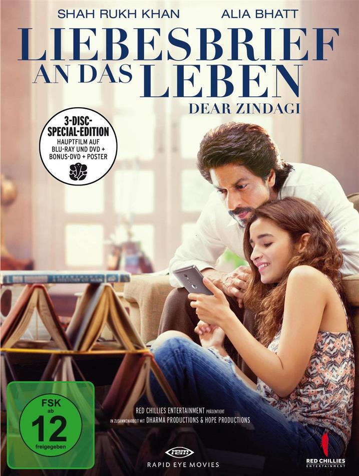 Liebesbrief an das Leben - Dear Zindagi (2016) + Poster, Limited Special Edition, Blu-ray + 2 DVDs