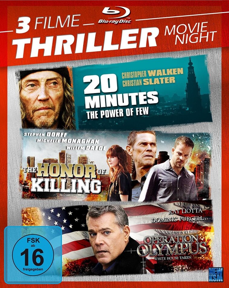 Thriller Movie Night - The Honor of Killing / 20 Minutes / Operation Olympus 3 Blu-rays