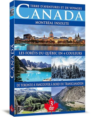 Canada - Montr&eacute;al insolite / Les for&ecirc;ts du Qu&eacute;bec en 4 couleurs / De Toronto &agrave; Vancouver &agrave; bord du Transcanadien (3 DVD)
