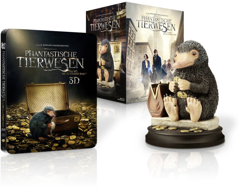 Phantastische Tierwesen und wo sie zu finden sind (2016) inkl. Niffler Figur, Collector's Edition, Limited Edition, Steelbook, Blu-ray 3D + Blu-ray