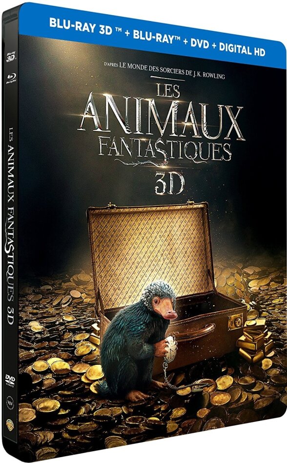 Les animaux fantastiques (2016) Limited Steelbook, Blu-ray 3D + Blu-ray + DVD
