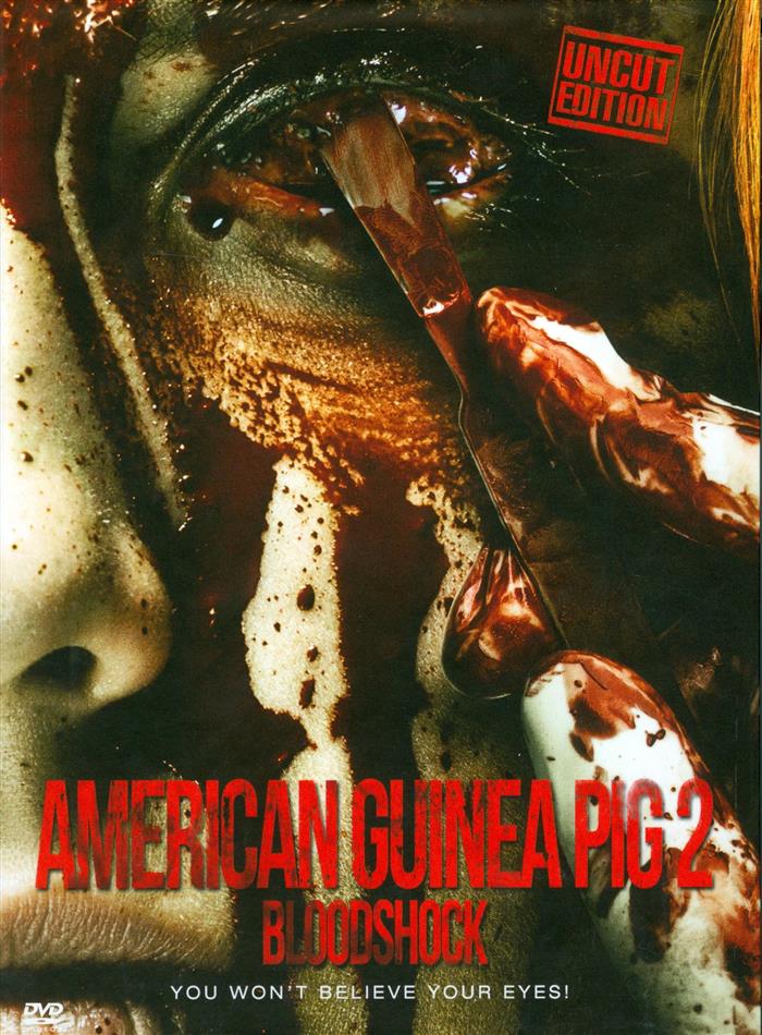 American Guinea Pig 2 - Bloodshock (2015) Uncut Edition, Cover C, Édition Limitée, Mediabook, 2 DVD