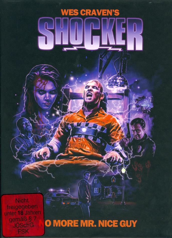 Shocker (1989) Cover A, Limited Edition, Mediabook, Uncut, Blu-ray + DVD