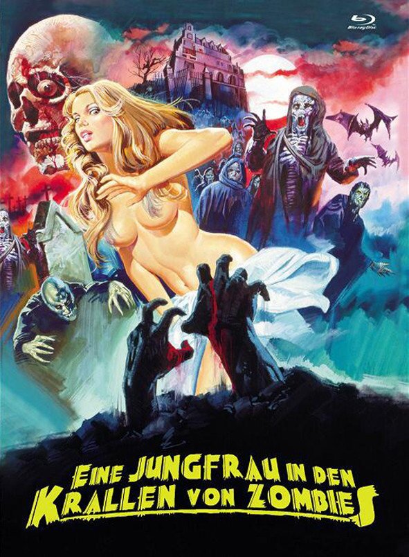 Eine Jungfrau in den Krallen von Zombies (1973) Cover C, Limited Edition, Mediabook, Uncut, Blu-ray + DVD