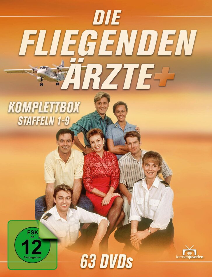 Die fliegenden Ärzte - Komplettbox - Staffel 1-9 Fernsehjuwelen, 63 DVDs