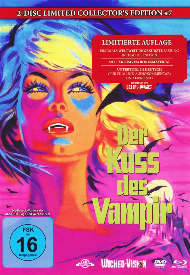 Der Kuss des Vampir (1963) Cover A, Limited Edition, Mediabook, Uncut, Blu-ray + 2 DVDs