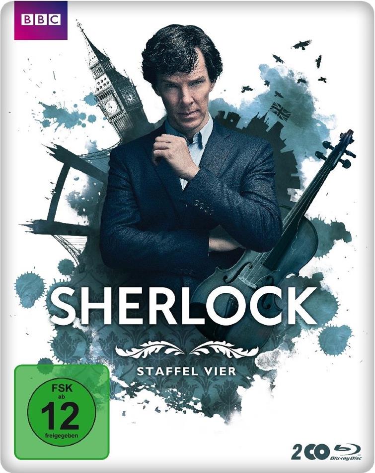Sherlock - Staffel 4 BBC, Limited Edition, Steelbook, 2 Blu-rays