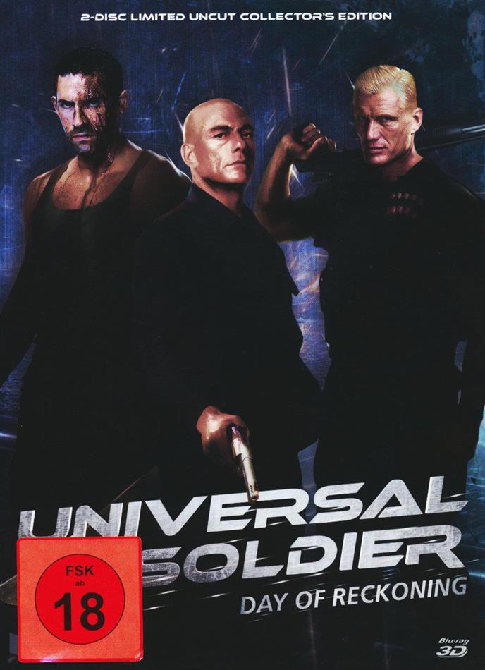 Universal Soldier - Day of Reckoning (2012) Cover A, Collector's Edition, Limited Edition, Mediabook, Uncut, Blu-ray 3D (+2D) + DVD