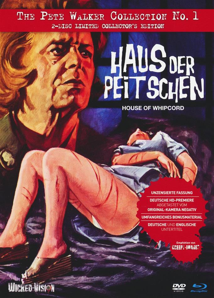 Haus der Peitschen (1974) Cover C, Pete Walker Collection, Limited Edition, Mediabook, Uncut, Blu-ray + DVD