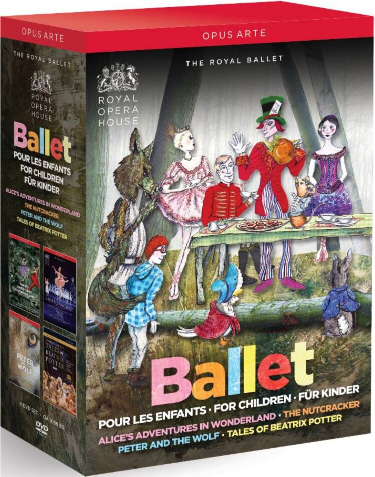 Royal Ballet & Orchestra of the Royal Opera House - Ballet for Children - Nutcracker / Peter and the Wolf / Alice’s Adventures in Wonderland / Tales of Beatrix Potter Opus Arte, 4 DVD