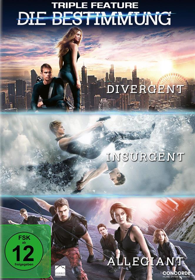 Die Bestimmung - Triple Feature - Divergent / Insurgent / Allegiant 3 DVDs