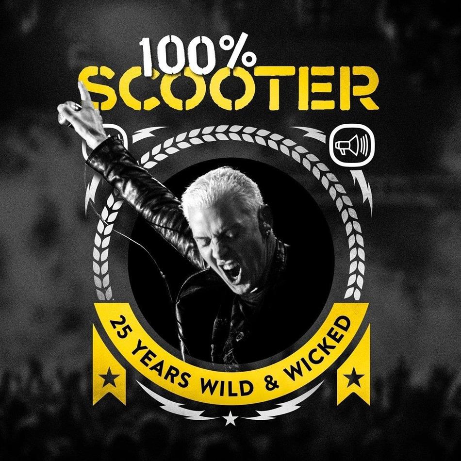 Scooter - 100% Scooter - 25 Years Wild & Wicked Box, Deluxe Edition, 5 CDs + LP + Audiokassette
