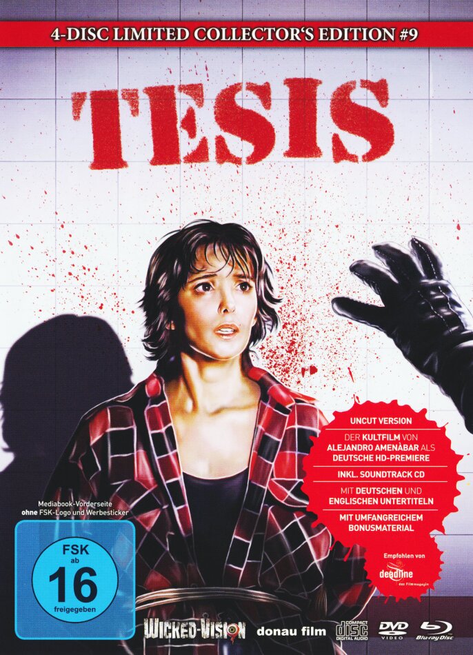 Tesis (1996) Cover B, Limited Edition, Mediabook, Uncut, Blu-ray + 2 DVDs + CD