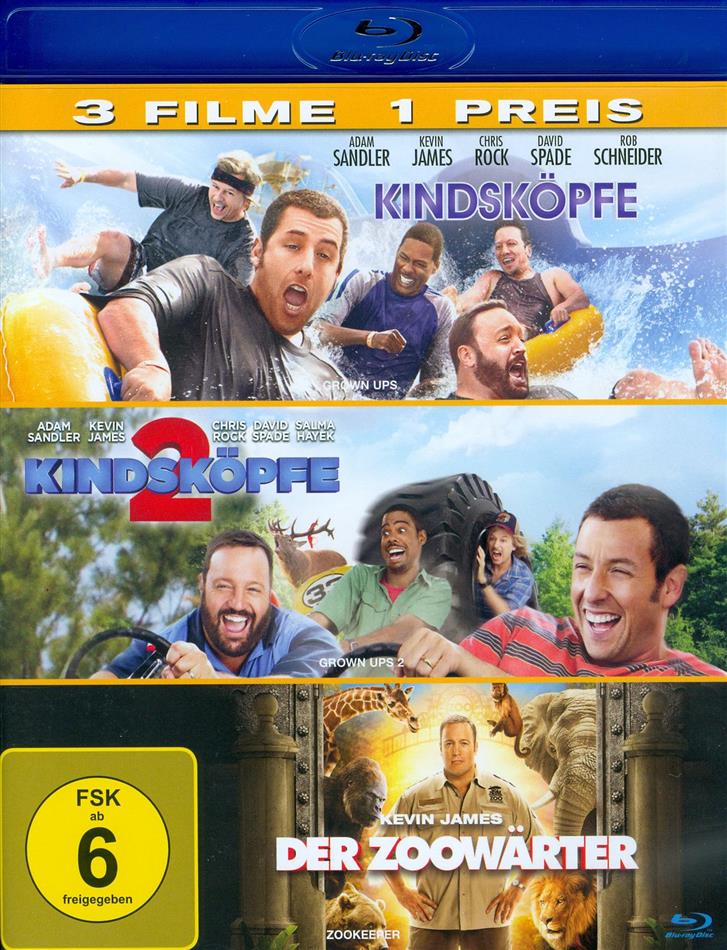 Kindsköpfe / Kindsköpfe 2 / Der Zoowärter 3 Blu-rays