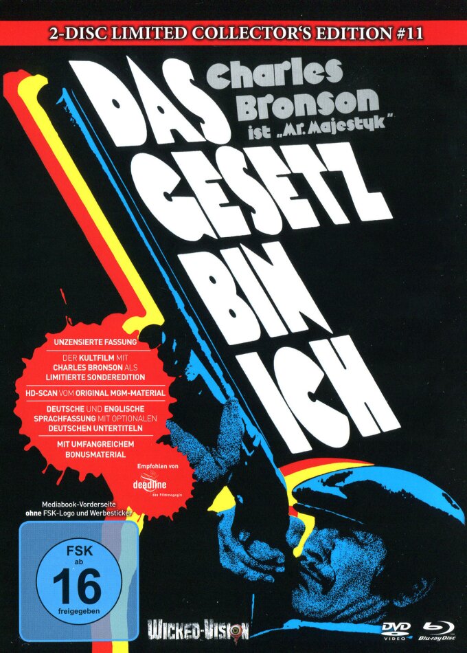 Das Gesetz bin ich (1974) Cover A, Limited Edition, Mediabook, Uncut, Blu-ray + DVD