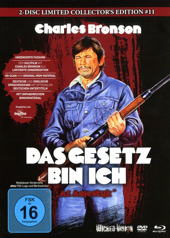Das Gesetz bin ich (1974) Cover C, Unzensiert, Collector's Edition, Limited Edition, Mediabook, Uncut, Blu-ray + DVD