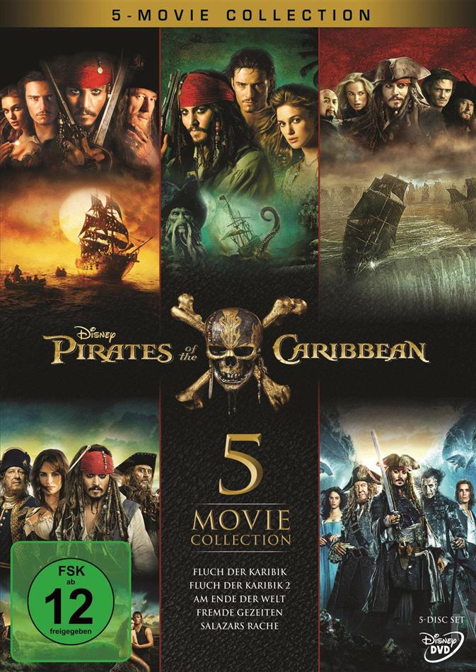 Pirates of the Caribbean - 5 Movie Collection 5 DVDs