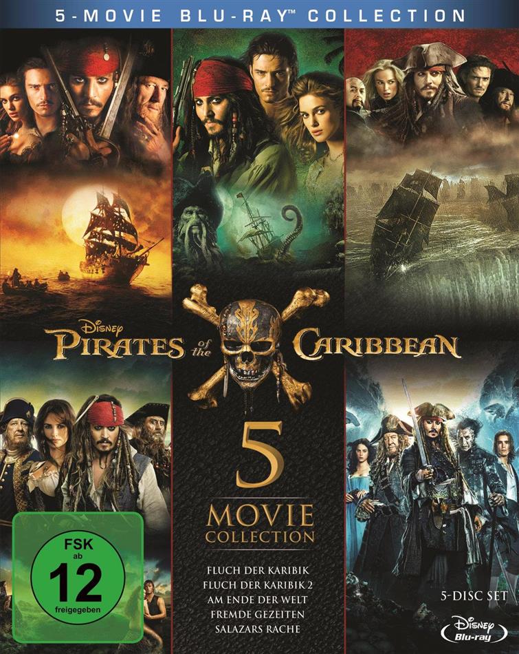 Pirates of the Caribbean - 5 Movie Collection 5 Blu-rays