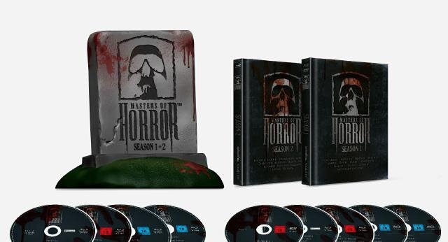 Masters of Horror - Season 1 & 2 + Büste, Limited Edition, Mediabook, Uncut, 8 Blu-rays + DVD