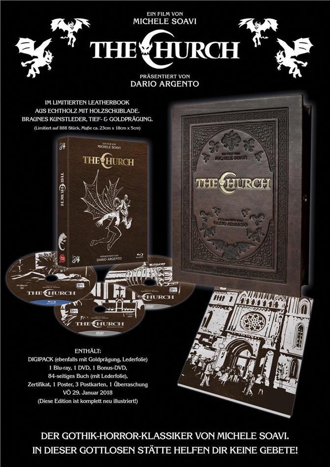 The Church (1989) Leatherbook, Digipack, Limited Edition, Uncut, Blu-ray + 2 DVDs