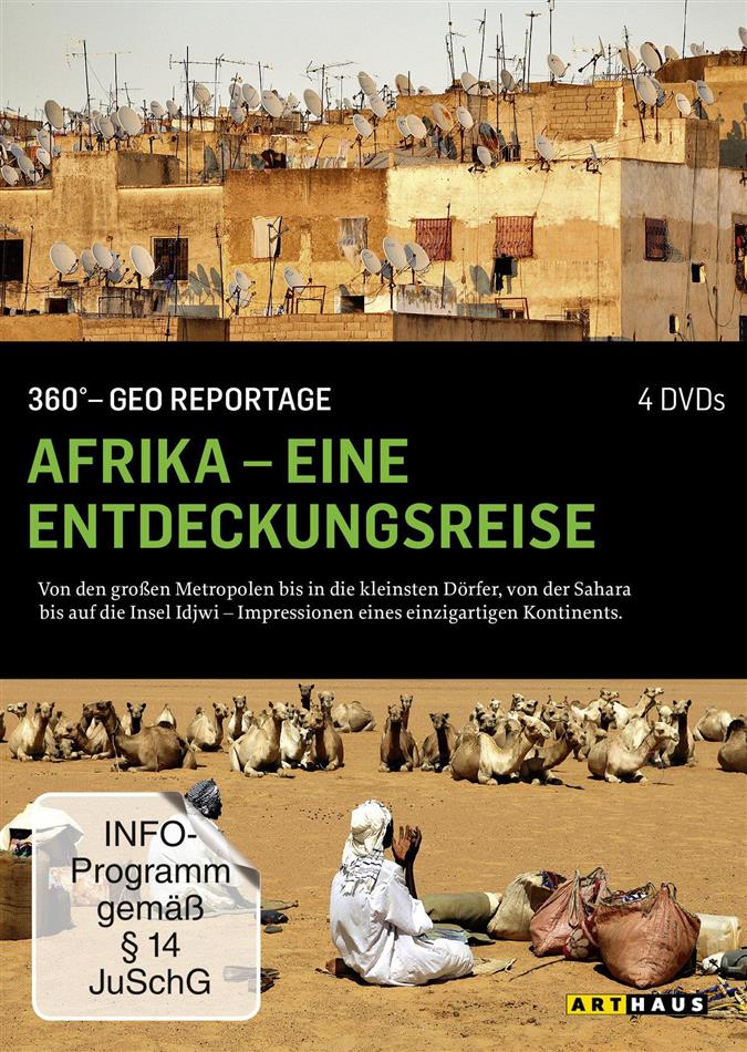 Afrika - Eine Entdeckungsreise 360° - GEO Reportage, Arthaus, Neuauflage, 4 DVDs