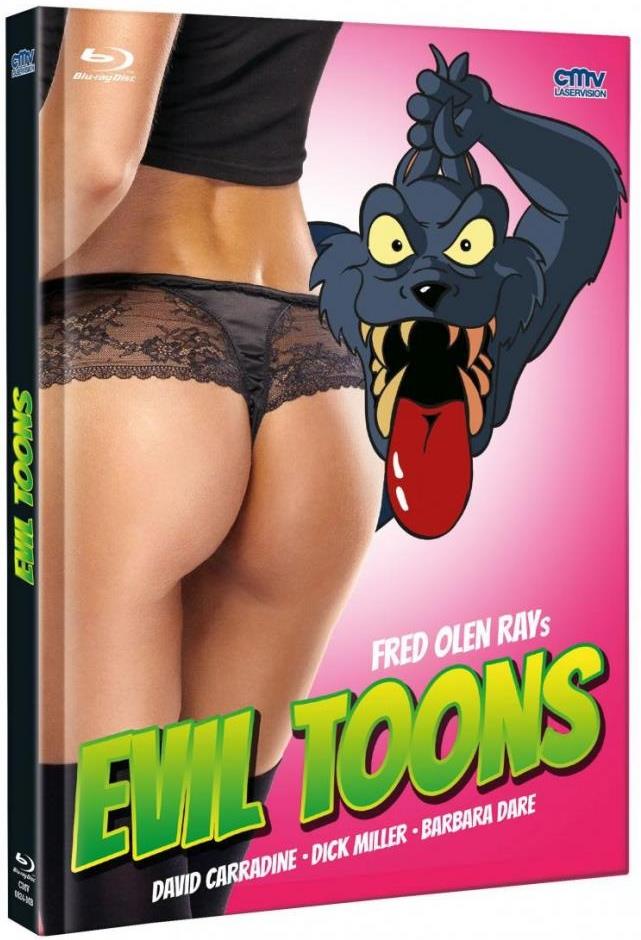 Evil Toons (1992) Cover B, Limited Edition, Mediabook, Blu-ray + DVD