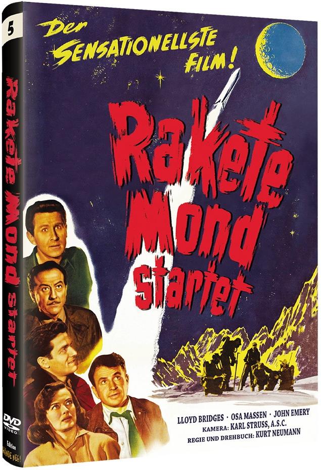 Rakete Mond startet (1950) Cover B, SciFi Classic, Kleine Hartbox, s/w, Limited Edition, Uncut