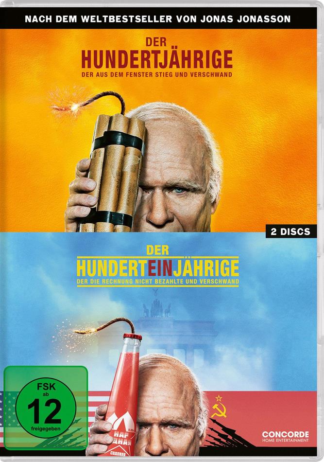 Der Hundertjährige, der aus dem Fenster stieg und verschwand / Der Hunderteinjährige, der die Rechnung nicht bezahlte und verschwand 2 DVDs
