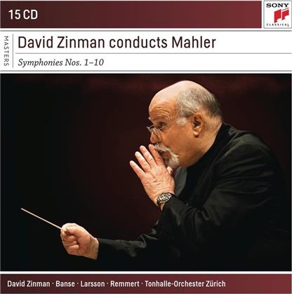 Gustav Mahler (1860-1911), David Zinman & Tonhalle Orchester Z&uuml;rich - Symphonies (15 CDs)