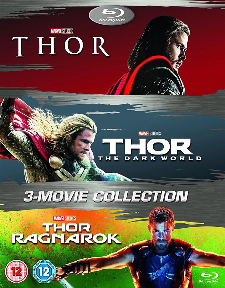 Thor (2011) / Thor 2- The Dark World (2013) / Thor 3 - Ranarok (2017) 3 Blu-rays