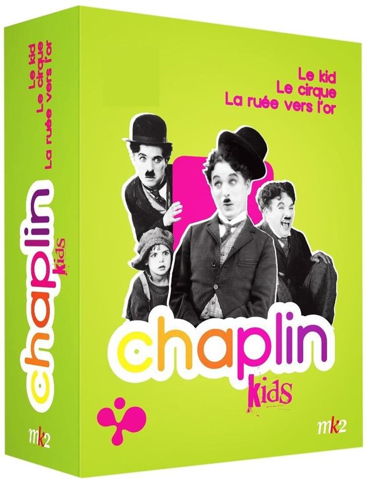 Charles Chaplin - Coffret Kids MK2, n/b, Version Restaurée, 3 DVD