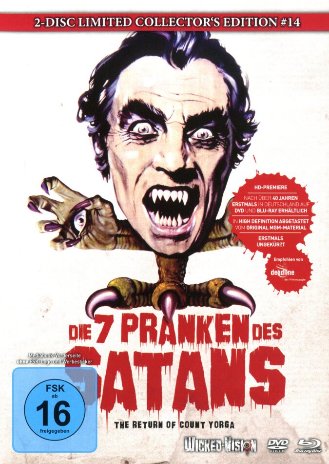 Die 7 Pranken des Satans (1971) Cover A, Collector's Edition, Limited Edition, Mediabook, Uncut, Blu-ray + DVD