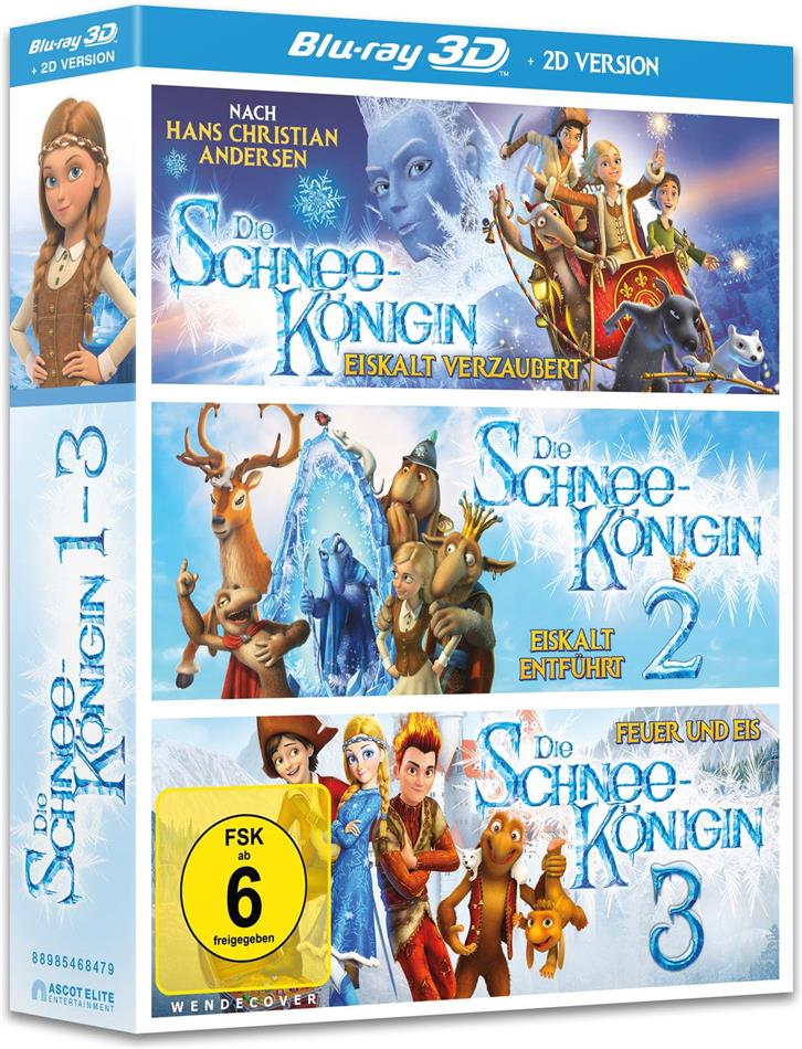 Die Schneekönigin 1-3 3 Blu-ray 3D (+2D)