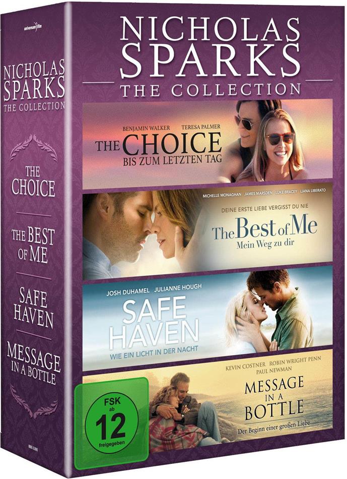 Nicholas Sparks: The Collection - The Choice / The Best of Me / Safe Haven / Message in a Bottle 4 DVDs