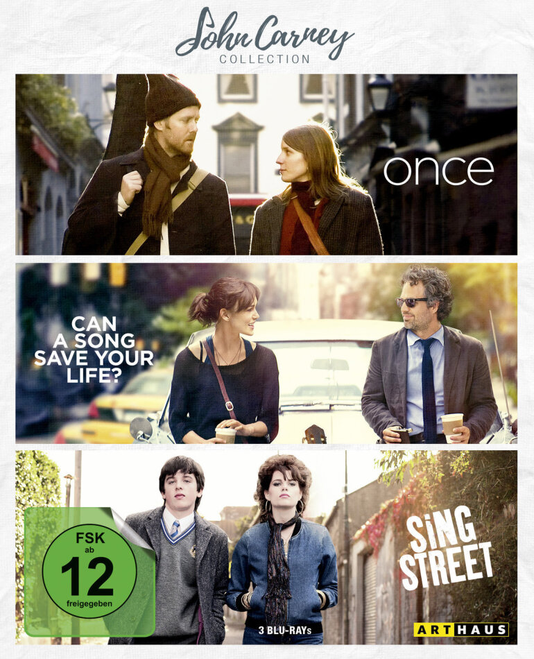 John Carney Collection - Once / Can a Song save a Life? / Sing Street 3 Blu-rays