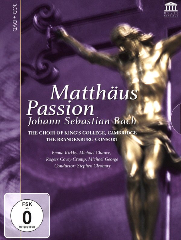 King's College Choir, Cambridge, Brandenburg Consort & Sir Stephen Cleobury - Bach - Matthäus Passion DVD + 3 CDs