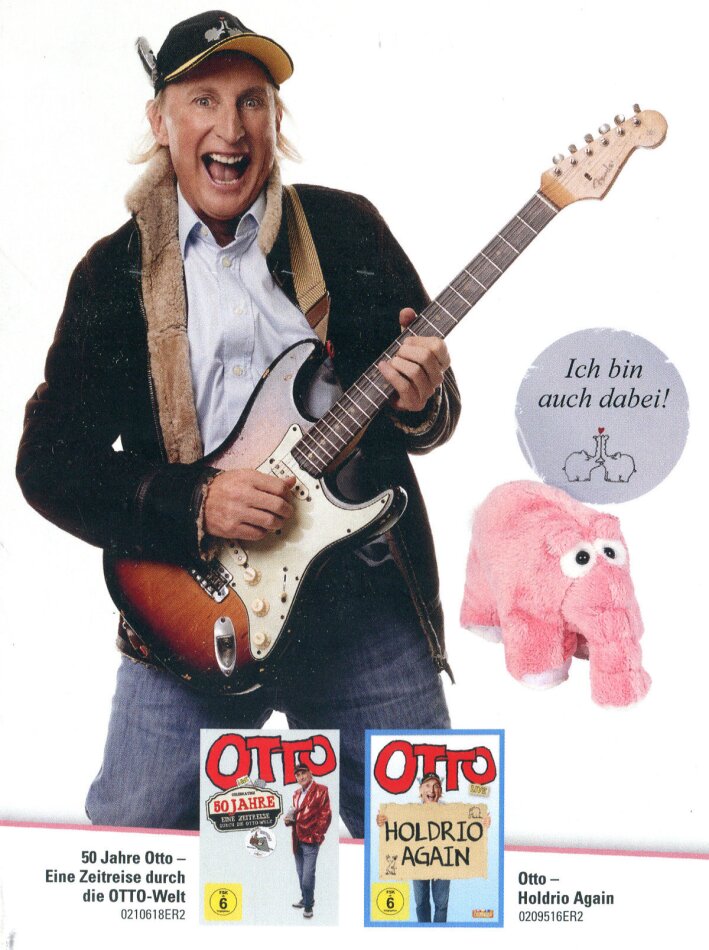 Otto Waalkes - 70 Jahre Otto Box rosa Plüschottifant, 3 DVDs